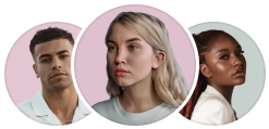 round social media avatars of people