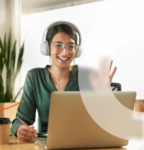 woman on a video call