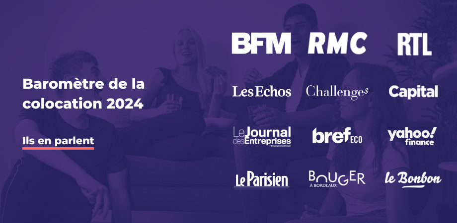 La presse parle du baromètre de la colocation Oqoro : BFM, RMC, RTL, les Echos, Challenges, Capital ...