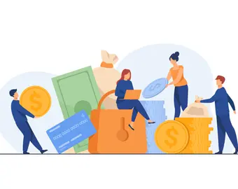 personnes qui manipulent argent dépôt garantie