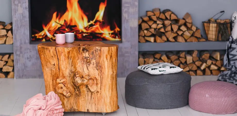 Chauffage au bois avec cheminée