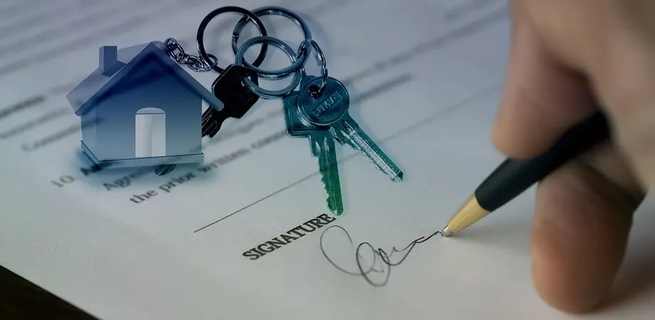 Signature d'un contrat de location avec un dépot de garantie