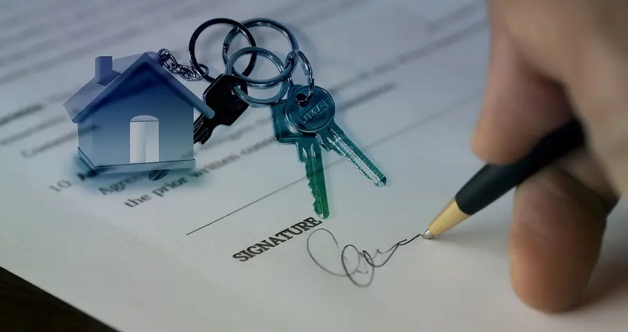 Signature d'un contrat de location avec un dépot de garantie