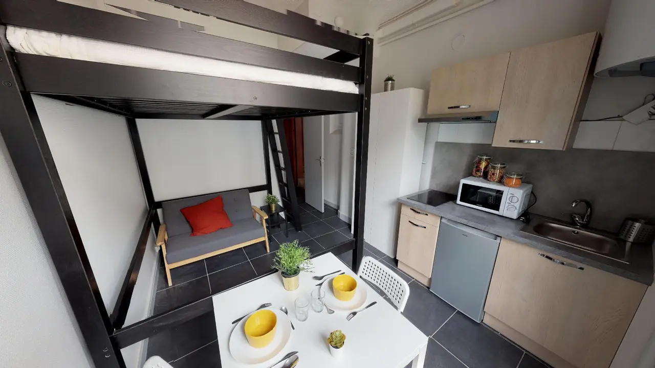 Studio loué par OQORO à Lyon